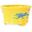 Vaso bonsai rotondo giallo, blu e verde di Tou Ai - 80 x 80 x 45 mm