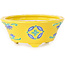 Round yellow, blue and green bonsai pot by Tou Ai - 75 x 75 x 35 mm