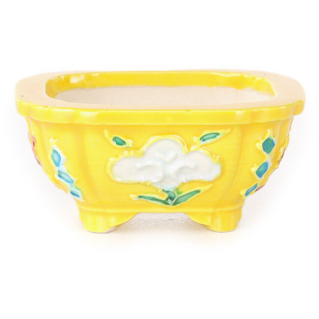 Vaso bonsai quadrato viola, blu e bianco di Tou Ai - 48 x 48 x 20 mm