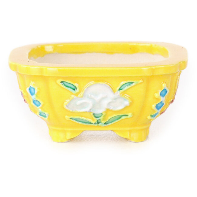 Vaso bonsai quadrato viola, blu e bianco di Tou Ai - 48 x 48 x 20 mm