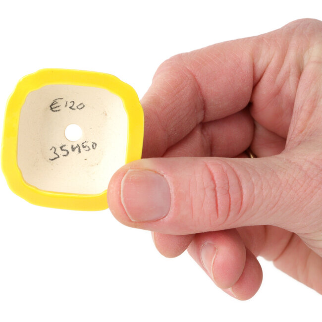 Maceta cuadrada para bonsái de color morado, azul y blanco de Tou Ai - 48 x 48 x 20 mm