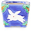 Pot à bonsaï carré bleu, vert et marron de Tou Ai - 40 x 40 x 30 mm