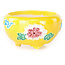 Round yellow, blue, green and red bonsai pot by Tou Ai - 30 x 30 x 20 mm