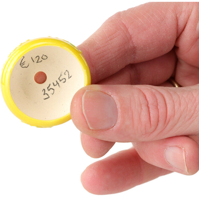 Pot à bonsaï rond jaune, bleu, vert et rouge de Tou Ai - 30 x 30 x 20 mm