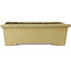 Rectangular beige bonsai pot by Kanto - 530 x 345 x 160 mm