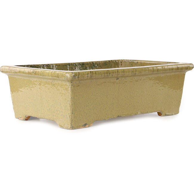 Rectangular beige bonsai pot by Kanto - 530 x 345 x 160 mm