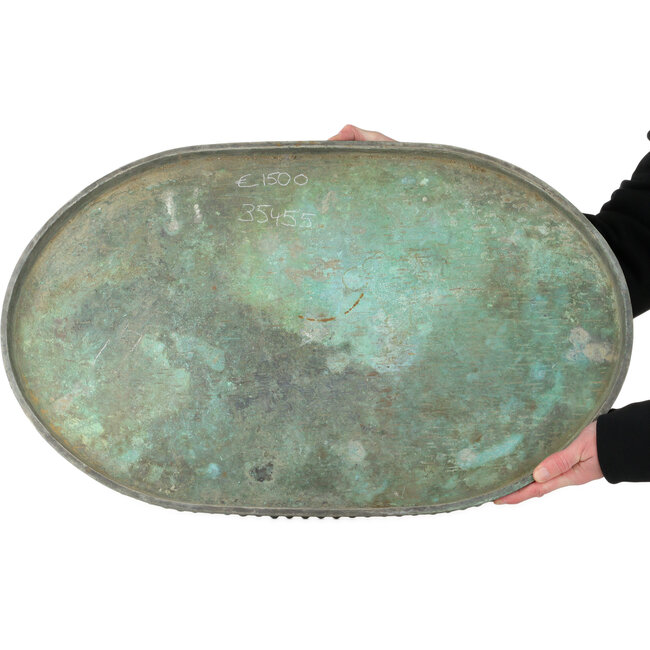 Suiban de bronce (doban) - 645 x 400 x 30 mm