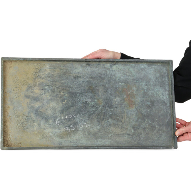 Bronzen suiban (doban) - 575 x 305 x 25 mm