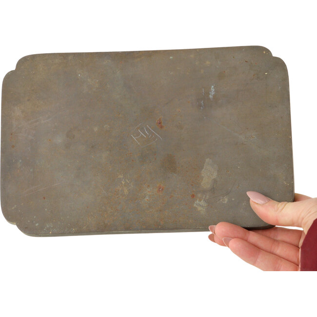 Suiban in bronzo (doban) - 230 x 145 x 10 mm