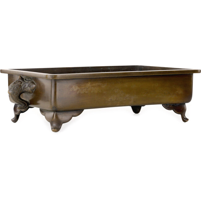 Suiban de bronce (doban) - 445 x 285 x 135 mm