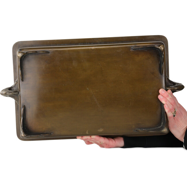 Suiban de bronce (doban) - 445 x 285 x 135 mm