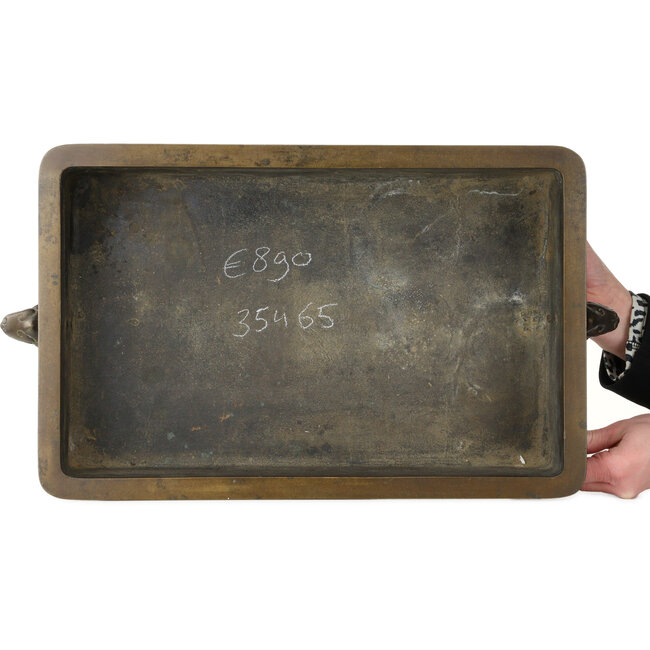 Suiban de bronce (doban) - 445 x 285 x 135 mm