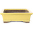 Rectangular yellow bonsai pot by Yamaaki - 322 x 245 x 75 mm