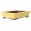 Vaso bonsai rettangolare giallo di Yamaaki - 322 x 245 x 75 mm