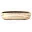 Ovaler Bonsai-Topf in Beige, Weiß und Braun von Yamaaki – 310 x 242 x 65 mm