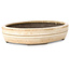 Maceta ovalada para bonsái en tonos beige, blanco y marrón de Yamaaki - 310 x 242 x 65 mm