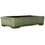 Pot à bonsaï rectangulaire vert - 407 x 245 x 95 mm