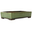 Rectangular green bonsai pot - 407 x 245 x 95 mm