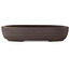 Pot à bonsaï ovale non émaillé de Yamaaki Toshio (troisième génération) - 315 x 237 x 65 mm