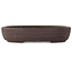 Ovale, ongeglazuurde bonsaipot van Yamaaki Toshio (derde generatie) - 315 x 237 x 65 mm