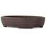Pot à bonsaï ovale non émaillé de Yamaaki Toshio (troisième génération) - 315 x 237 x 65 mm