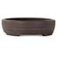 Maceta ovalada sin esmaltar para bonsái de Yamaaki Toshio (tercera generación) - 315 x 237 x 65 mm