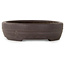 Pot à bonsaï ovale non émaillé de Yamaaki Toshio (troisième génération) - 315 x 237 x 65 mm