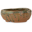 Round unglazed bonsai pot - 150 x 150 x 60 mm