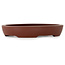 Oval unglazed bonsai pot by Yamaaki Toshio (third generation) - 140 x 110 x 23 mm