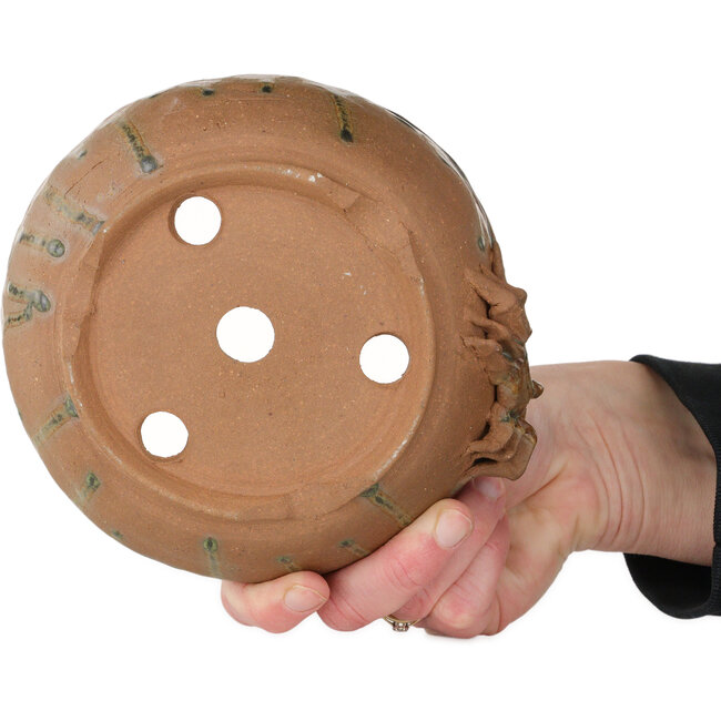 Pot à bonsaï rond non émaillé - 150 x 150 x 60 mm