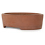 Pot à bonsaï ovale non émaillé de Shibakatsu - 125 x 97 x 37 mm