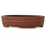 Ovale, ongeglazuurde bonsaipot van Shibakatsu - 153 x 125 x 35 mm