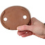 Ovale, ongeglazuurde bonsaipot van Shibakatsu - 125 x 97 x 37 mm