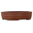 Oval unglazed bonsai pot by Shibakatsu - 153 x 125 x 35 mm