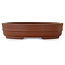 Oval unglazed bonsai pot by Shibakatsu - 153 x 125 x 35 mm