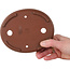 Pot à bonsaï ovale non émaillé de Shibakatsu - 153 x 125 x 35 mm