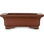 Rectangular unglazed bonsai pot by Shibakatsu - 192 x 146 x 50 mm