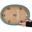 Pot à bonsaï ovale bleu sarcelle par Seizan (Reihou, Kataoka Katsushi, maître four Seizan) - 412 x 287 x 57 mm