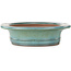 Pot à bonsaï ovale turquoise de Kakuzan - 432 x 365 x 98 mm