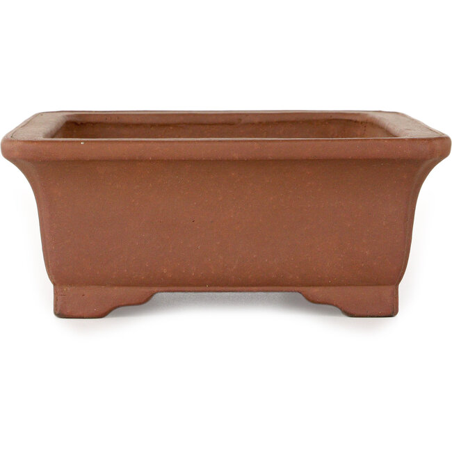 Vaso bonsai rettangolare non smaltato di Itayama - 225 x 175 x 70 mm