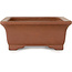 Pot à bonsaï rectangulaire non émaillé d'Itayama - 225 x 175 x 70 mm
