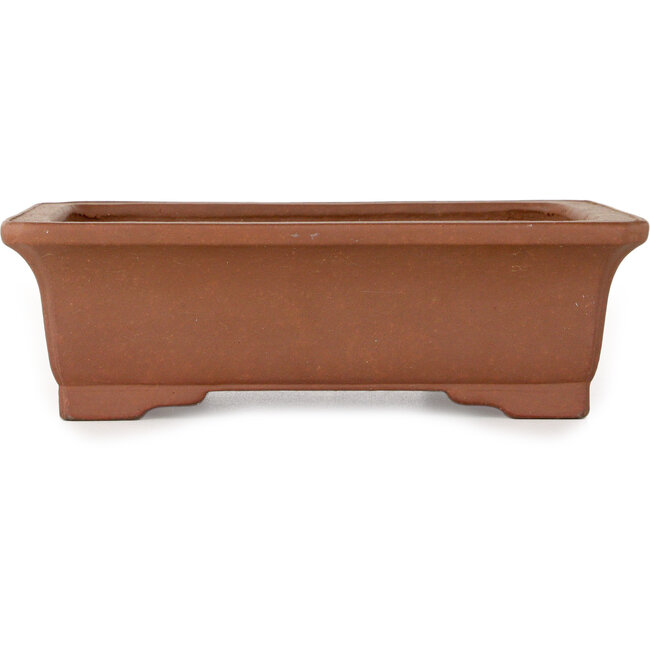 Vaso bonsai rettangolare non smaltato di Itayama - 225 x 175 x 70 mm