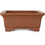 Pot à bonsaï rectangulaire non émaillé d'Itayama - 225 x 175 x 70 mm