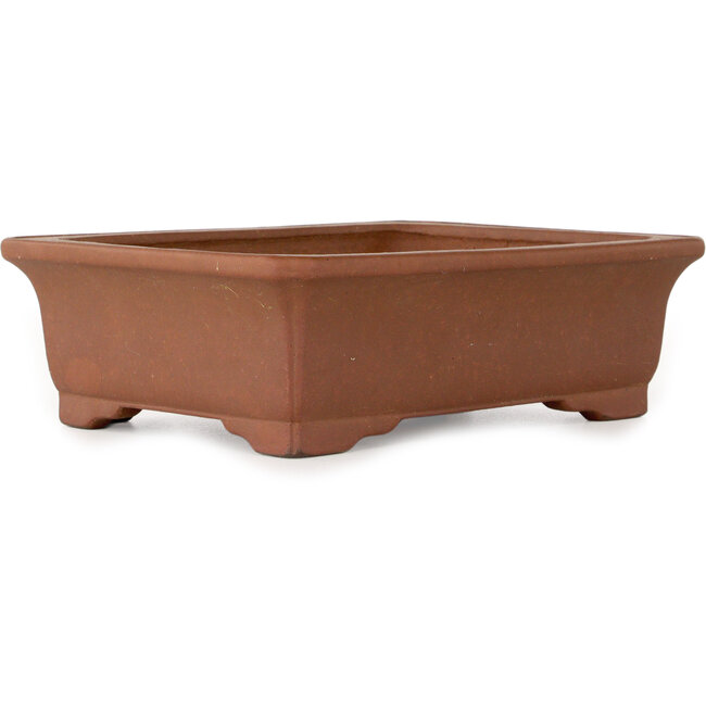 Rectangular unglazed bonsai pot by Itayama - 225 x 175 x 70 mm