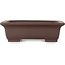 Rectangular unglazed bonsai pot by Yamaaki Toshio (third generation) - 222 x 175 x 67 mm