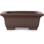 Maceta rectangular sin esmaltar para bonsái de Yamaaki Toshio (tercera generación) - 222 x 175 x 67 mm