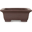 Rectangular unglazed bonsai pot by Yamaaki Toshio (third generation) - 222 x 175 x 67 mm