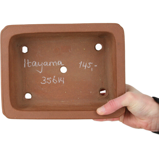 Pot à bonsaï rectangulaire non émaillé d'Itayama - 225 x 175 x 70 mm