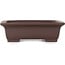 Maceta rectangular sin esmaltar para bonsái de Yamaaki Toshio (tercera generación) - 222 x 175 x 67 mm