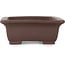 Maceta rectangular sin esmaltar para bonsái de Yamaaki Toshio (tercera generación) - 222 x 175 x 67 mm